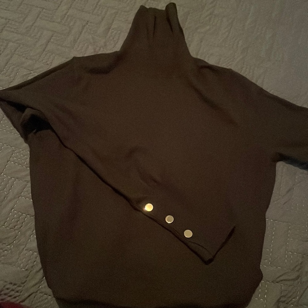 Olive green turtle neck
